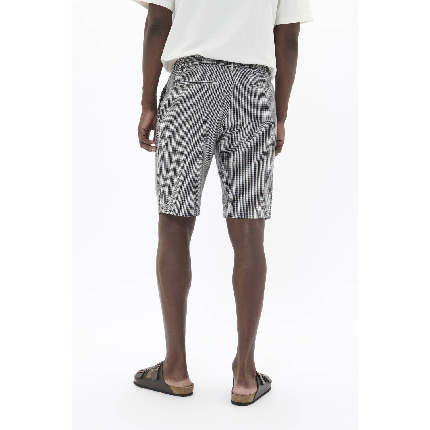 Matinique regular chino short grijsbruin