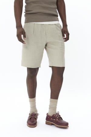 linnen regular chino short beige