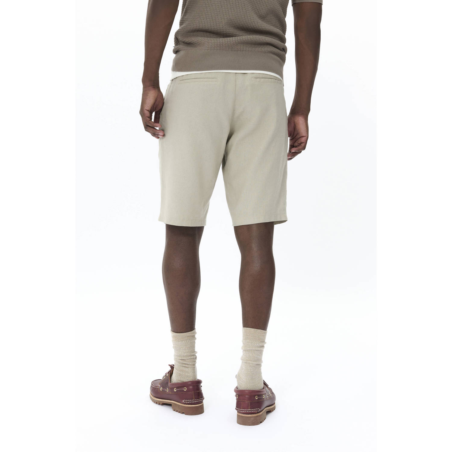 Matinique linnen regular chino short beige