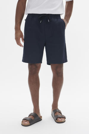 linnen regular casual short donkerblauw