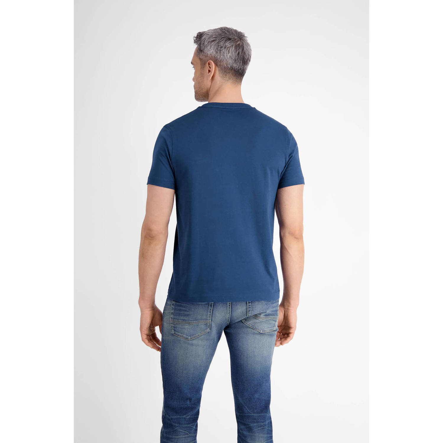 LERROS regular T-shirt donkerblauw
