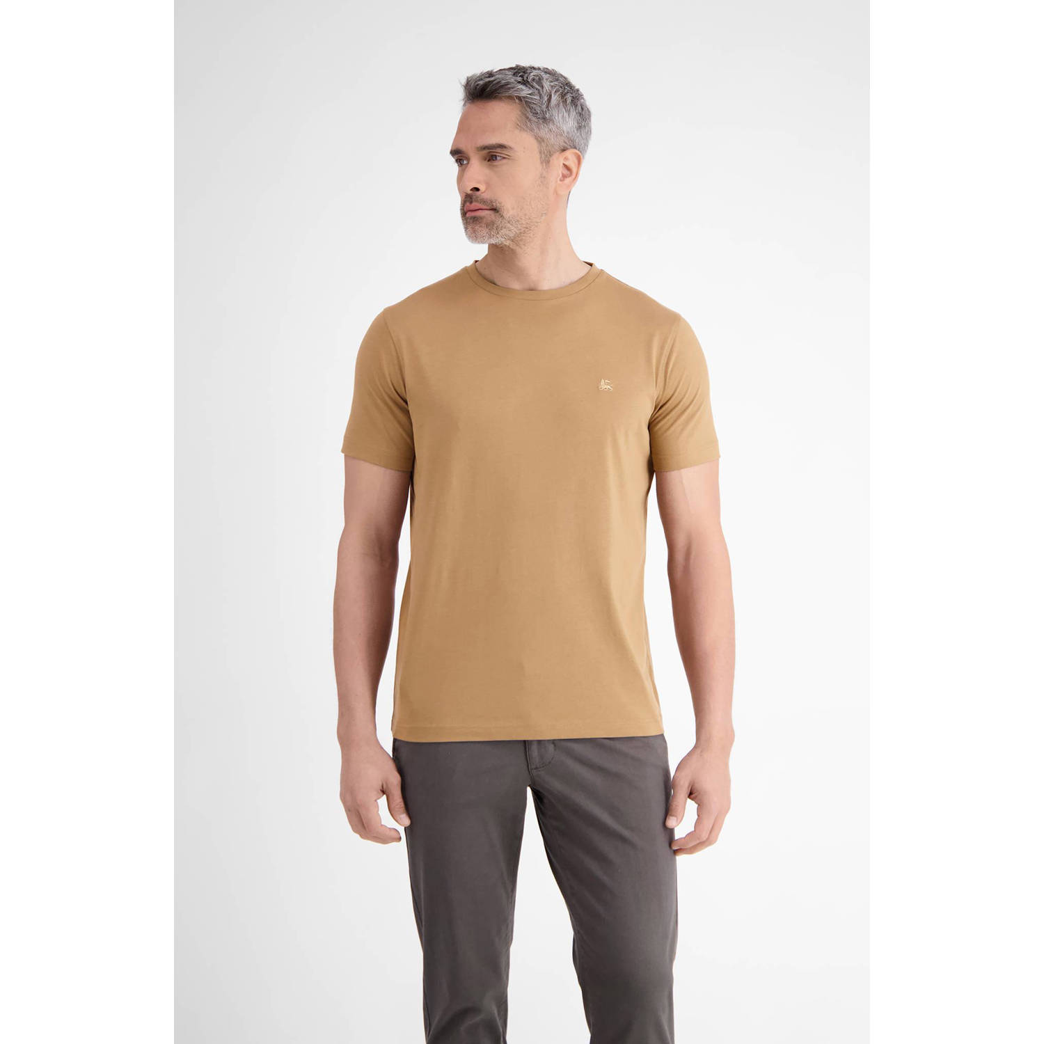 LERROS regular T-shirt lichtbruin
