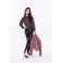 No Way Monday imitatieleren flared flared broek zwart