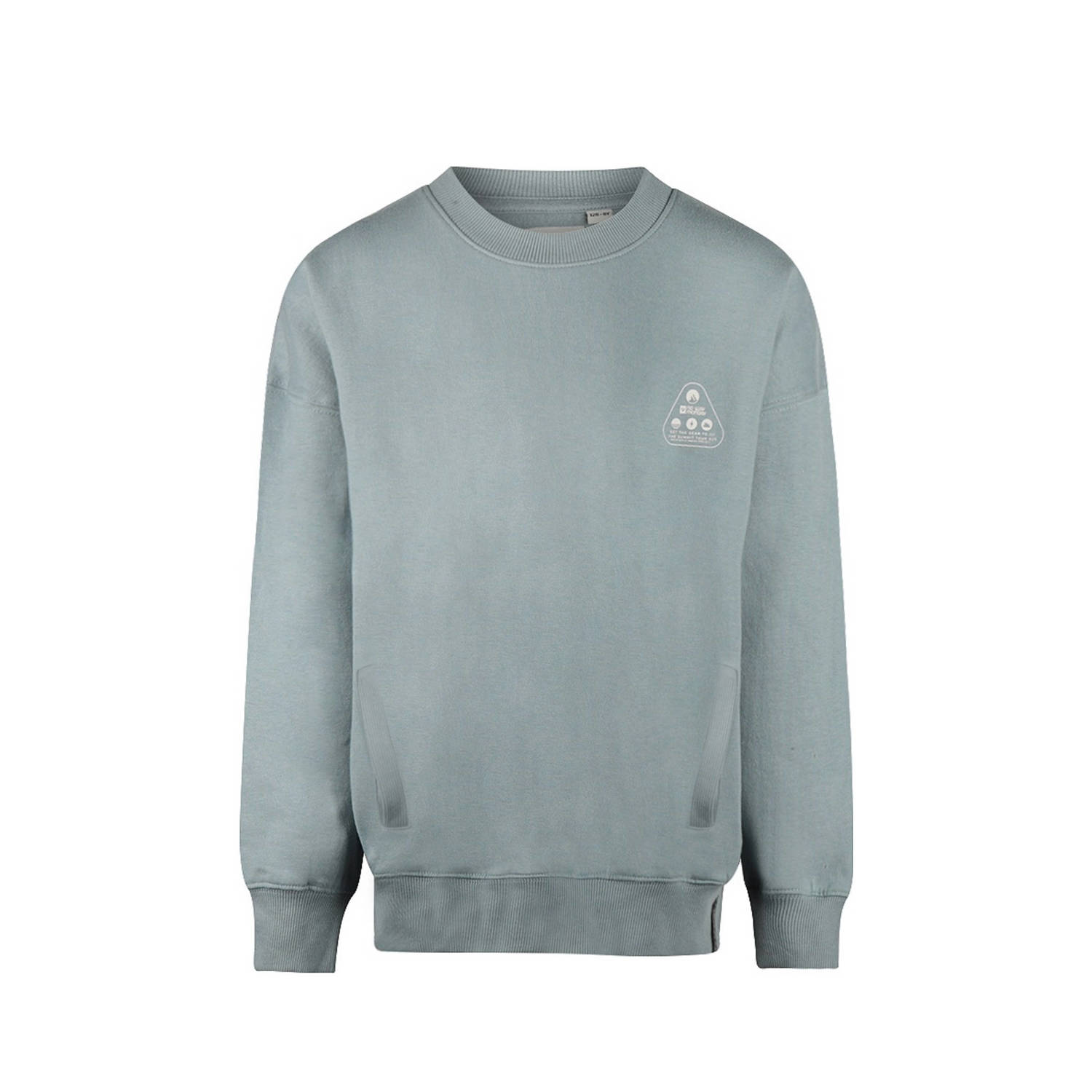 No Way Monday sweater grijsblauw