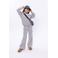 No Way Monday wide leg cargo broek grijs melange