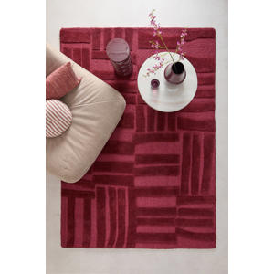 vloerkleed wol Velabu burgundy (230x160 cm)