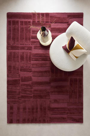 vloerkleed wol Velabu burgundy (290x200 cm)