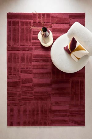 vloerkleed wol Velabu burgundy (290x200 cm)