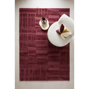 vloerkleed wol Velabu burgundy (290x200 cm)