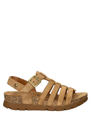 suède sandalen cognac