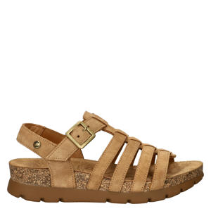   suède sandalen cognac