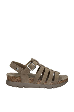 suède sandalen taupe