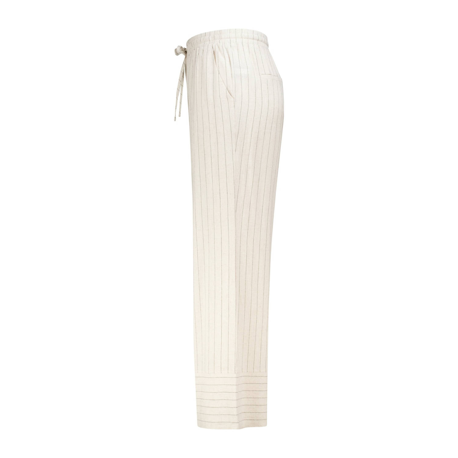 MS Mode straight regular waist casual broek ecru