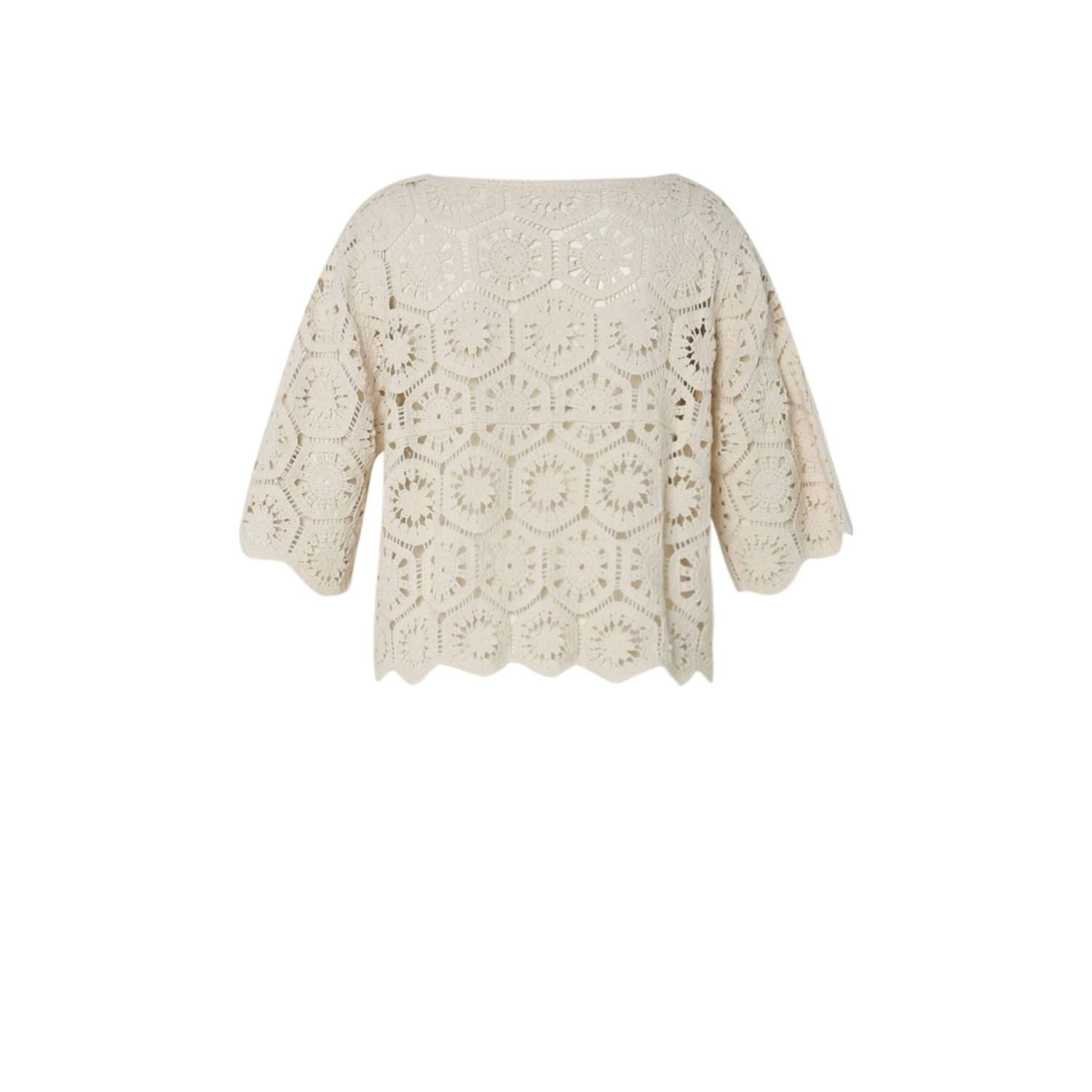 Paprika top ecru crochet