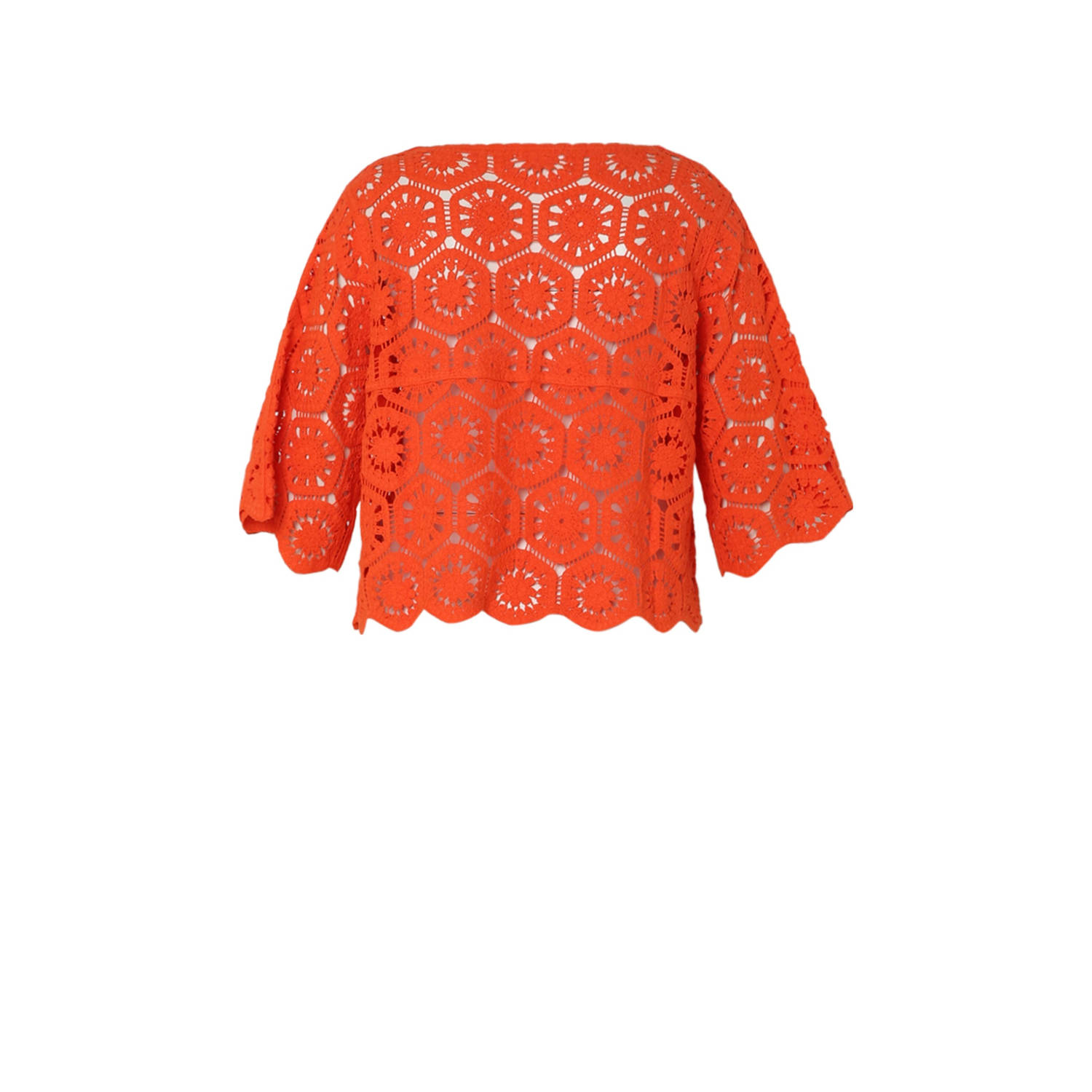 Paprika top oranje crochet
