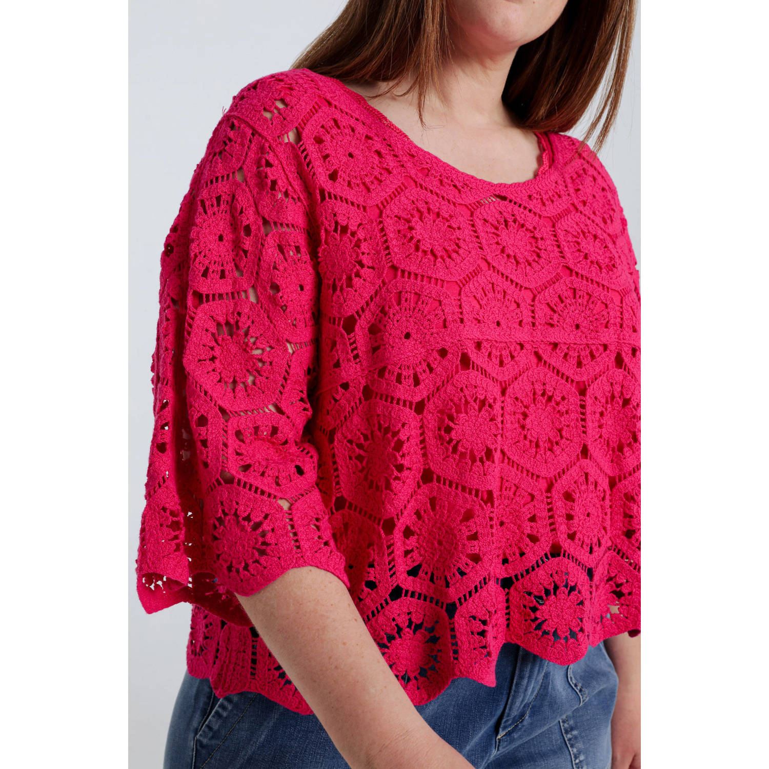 Paprika top fuchsia crochet
