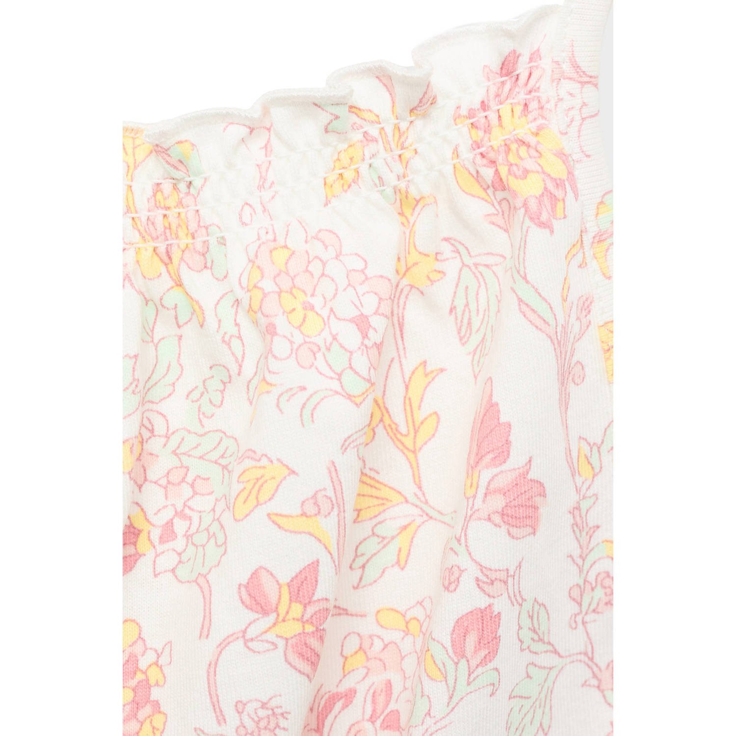 Mango Kids shortama ecru roze geel