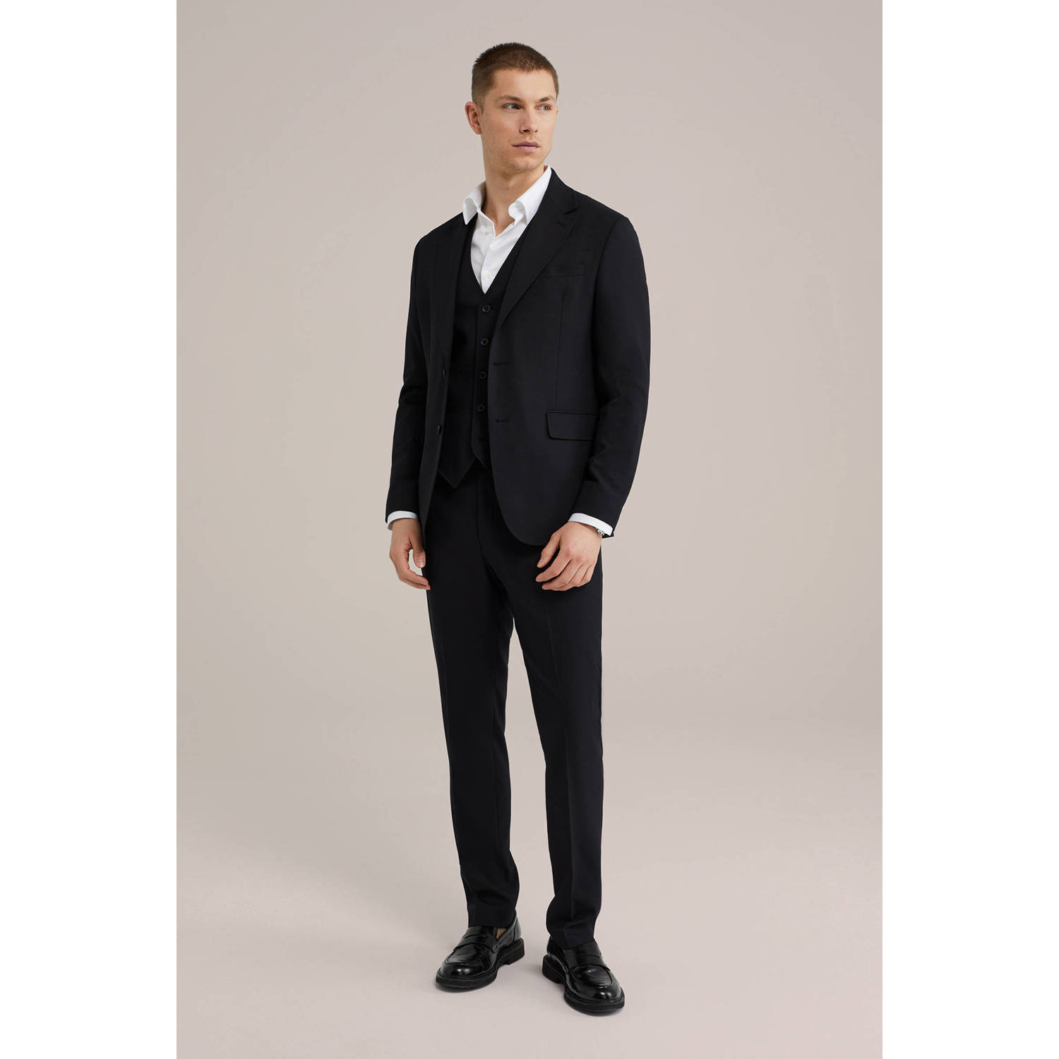WE Fashion wollen colbert zwart
