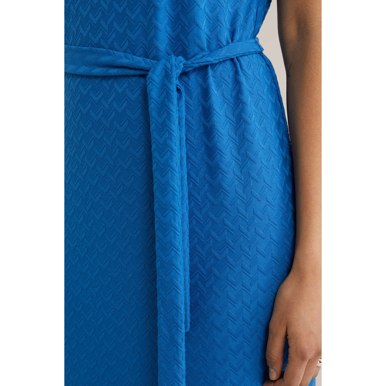 WE Fashion midi jurk blauw