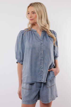 blouse medium blue denim