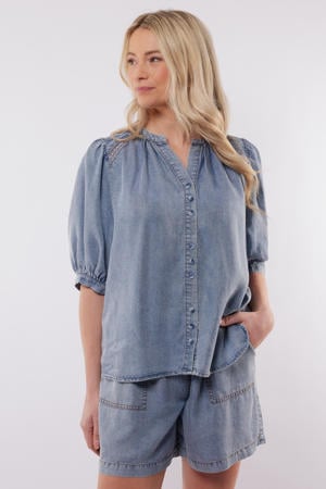 blouse medium blue denim