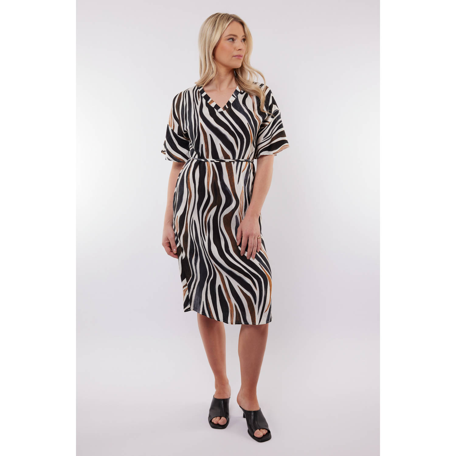 C&S The Label zomerjurk bruin