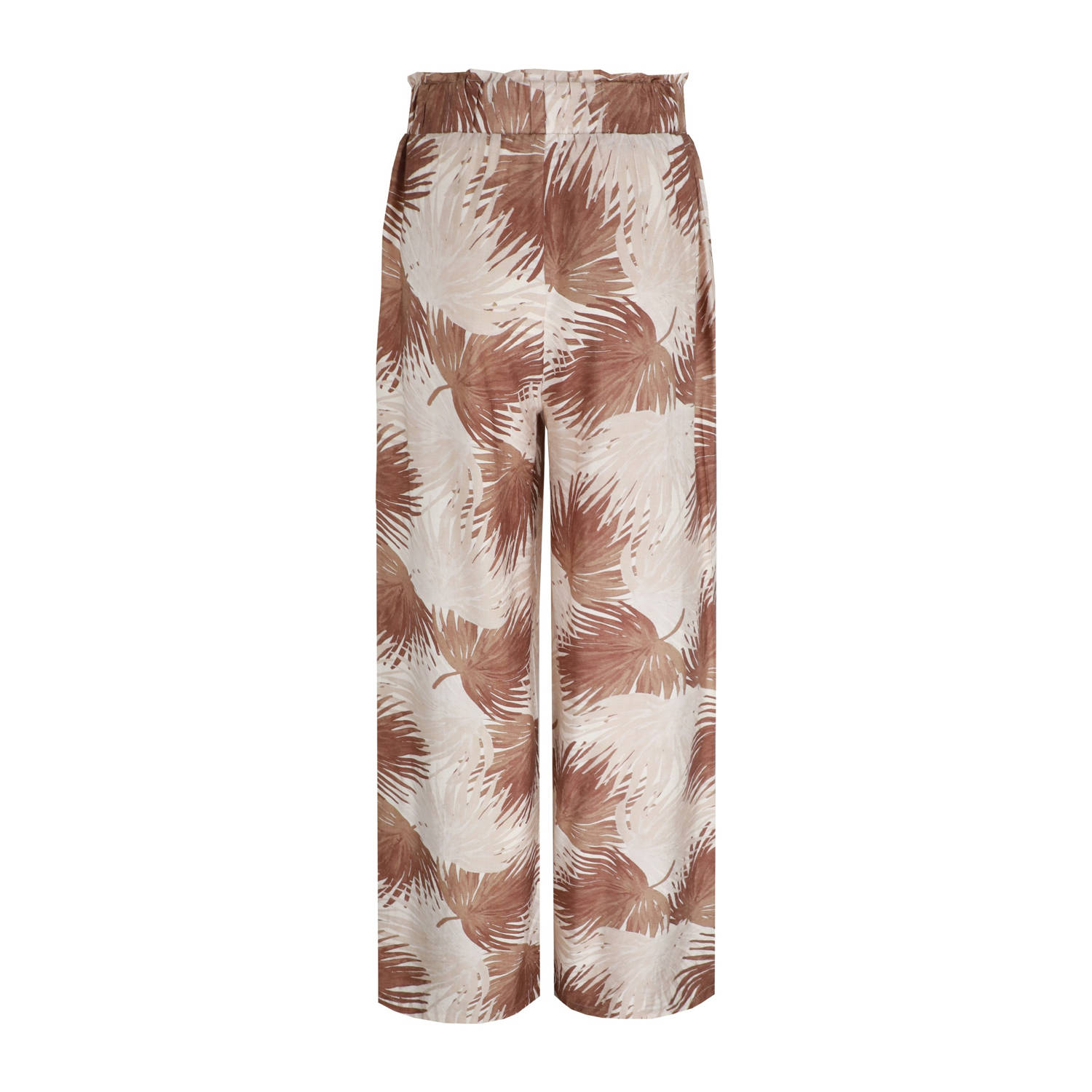 C&S The Label wide leg high waist broek zand