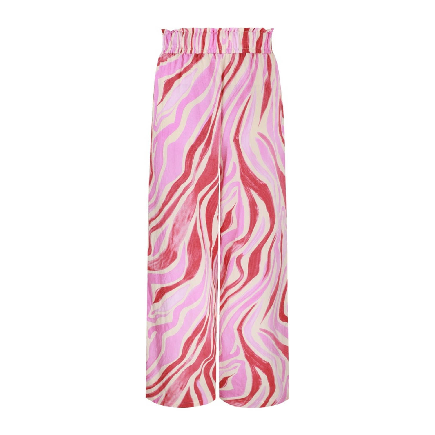 C&S The Label wide leg high waist broek roze