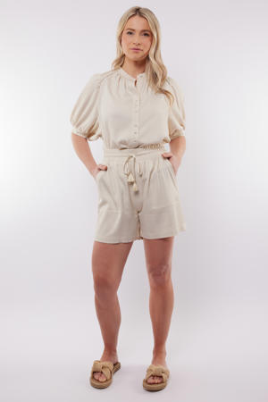 relaxed high waist casual short wit
