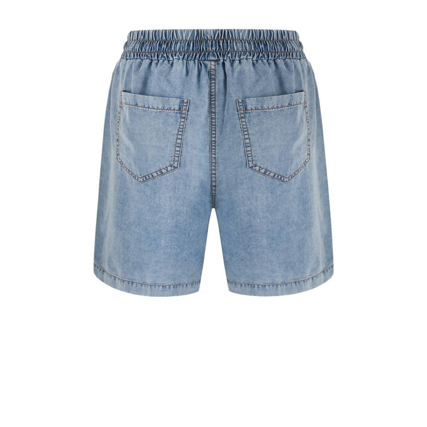 C&S The Label high waist casual short medium blue denim