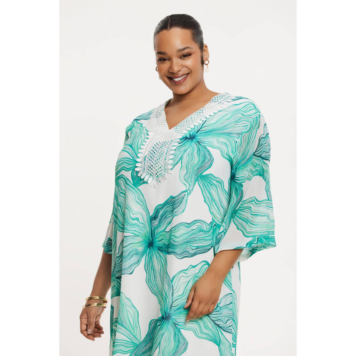 YOEK zomerjurk turquoise