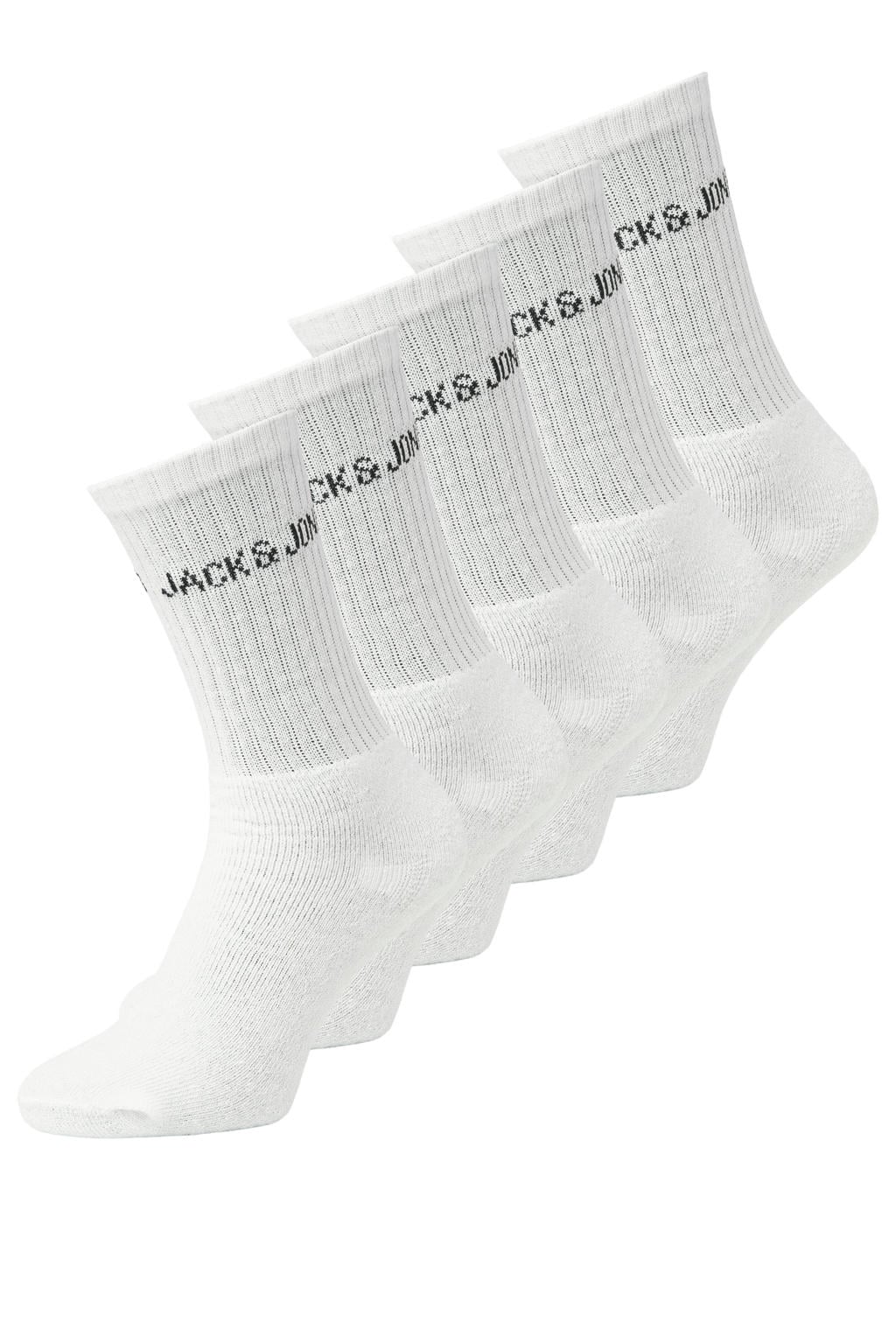 JACK & JONES JUNIOR sokken JACREGEN TENNIS - (set van 5) wit