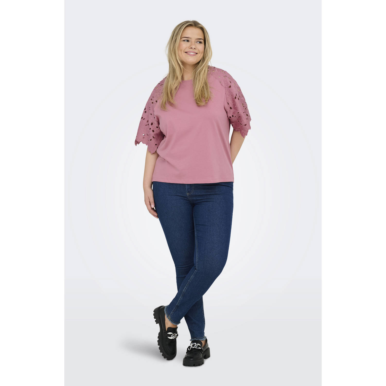 ONLY CARMAKOMA T-shirt oudroze