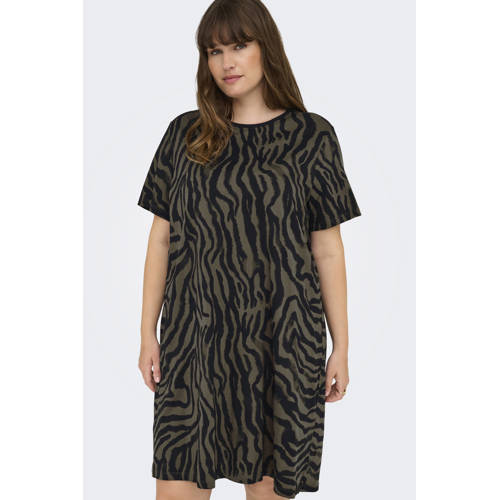 ONLY CARMAKOMA midi jurk groen afbeelding