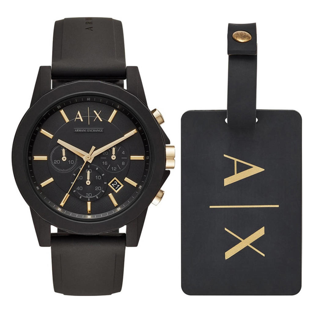 Armani Exchange horloge AX7105 Emporio Armani zwart | wehkamp