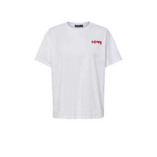 PIECES Curve T-shirt wit afbeelding