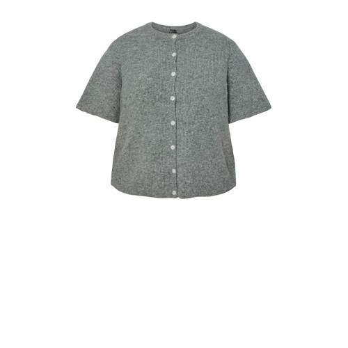 PIECES Curve vest grijs gebreid afbeelding
