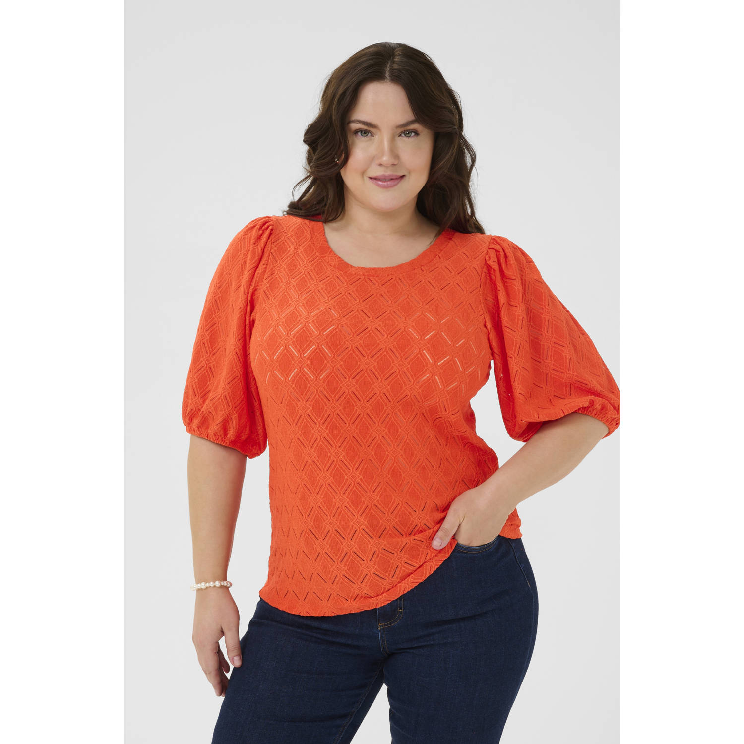 Kaffe Curve top oranje