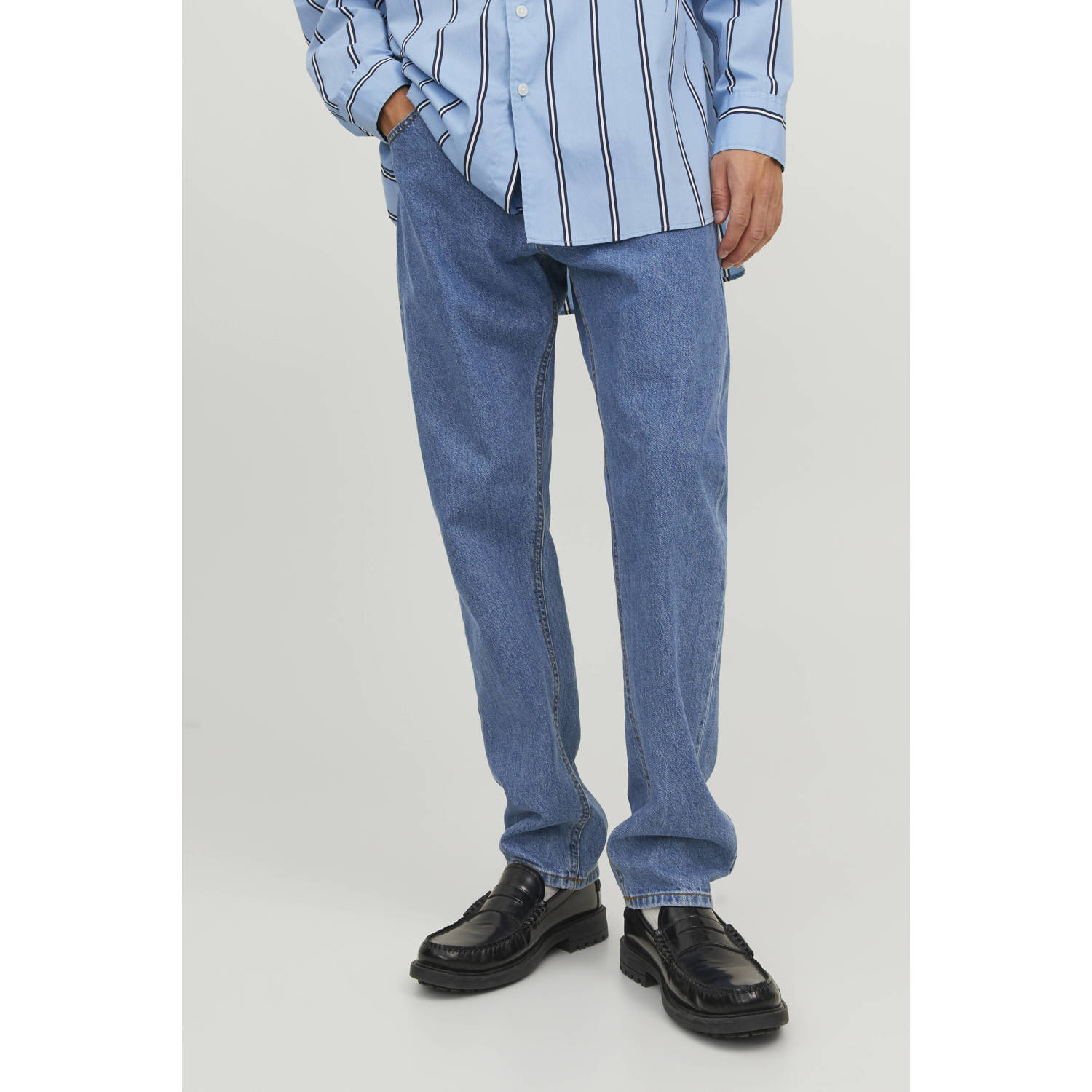 JACK & JONES JEANS INTELLIGENCE JJICHRIS JJORIGINAL relaxed loose fit jeans blue denim