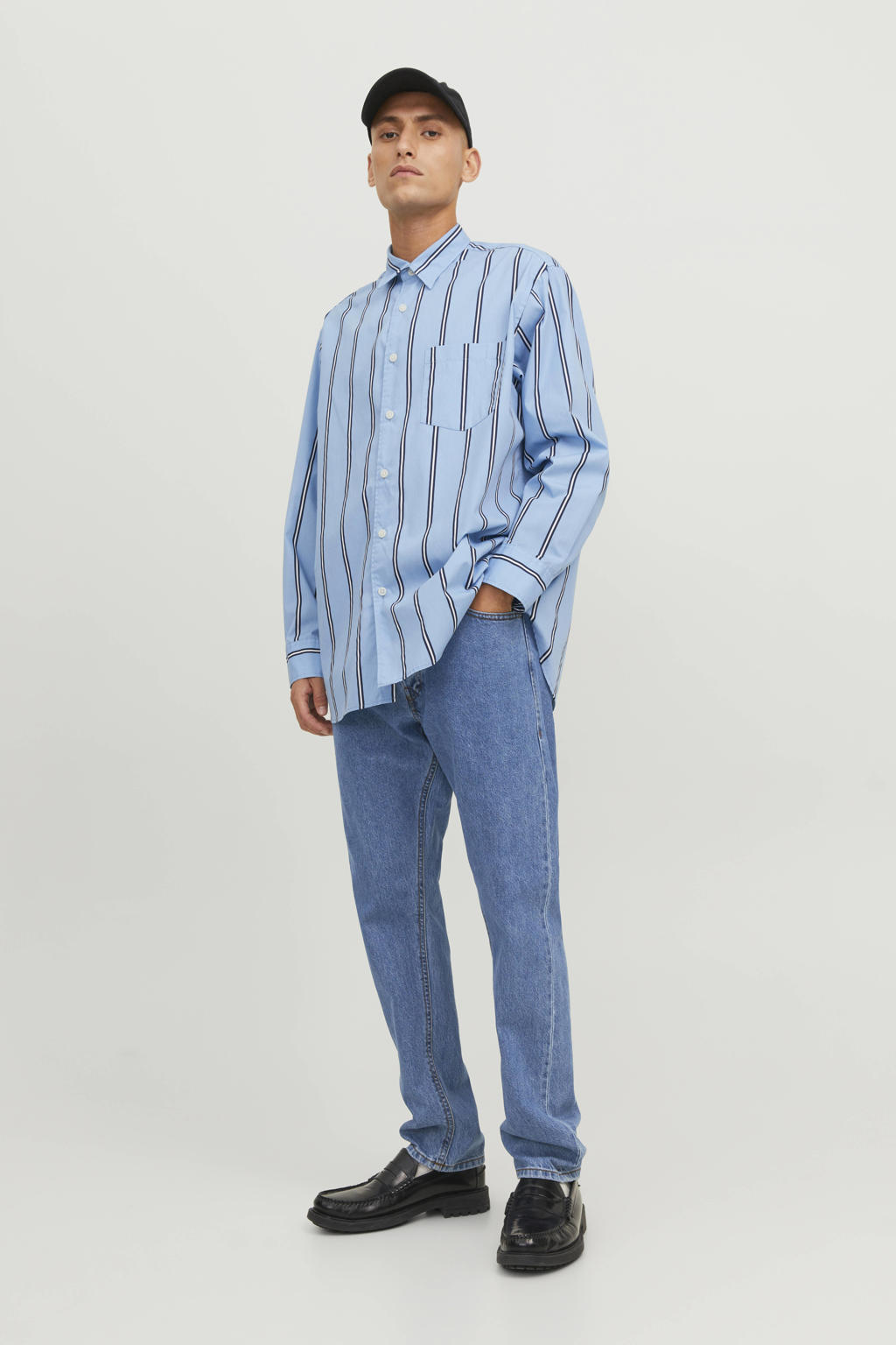 JACK & JONES JEANS INTELLIGENCE relaxed fit jeans JJICHRIS JJORIGINAL blue denim