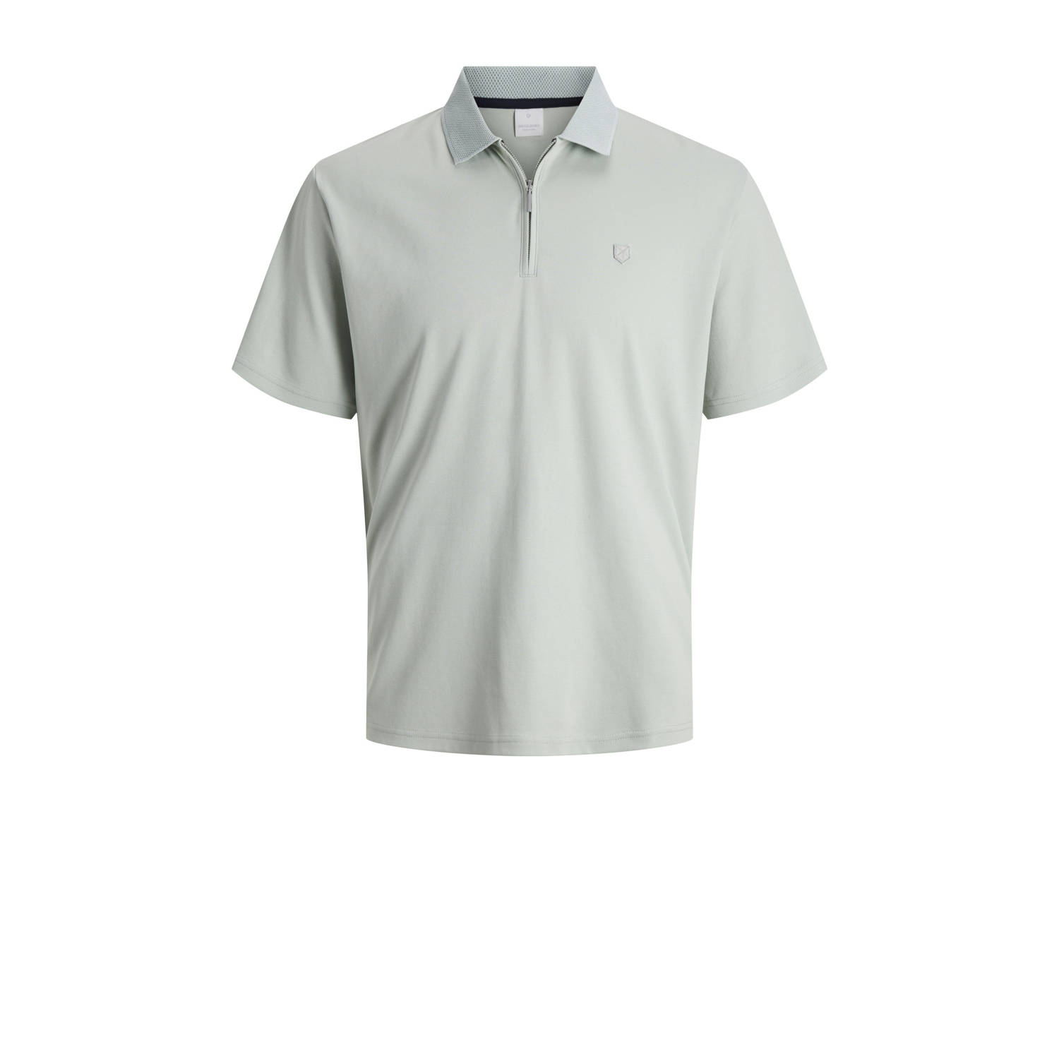 JACK & JONES PREMIUM regular polo gebreid grijsgroen