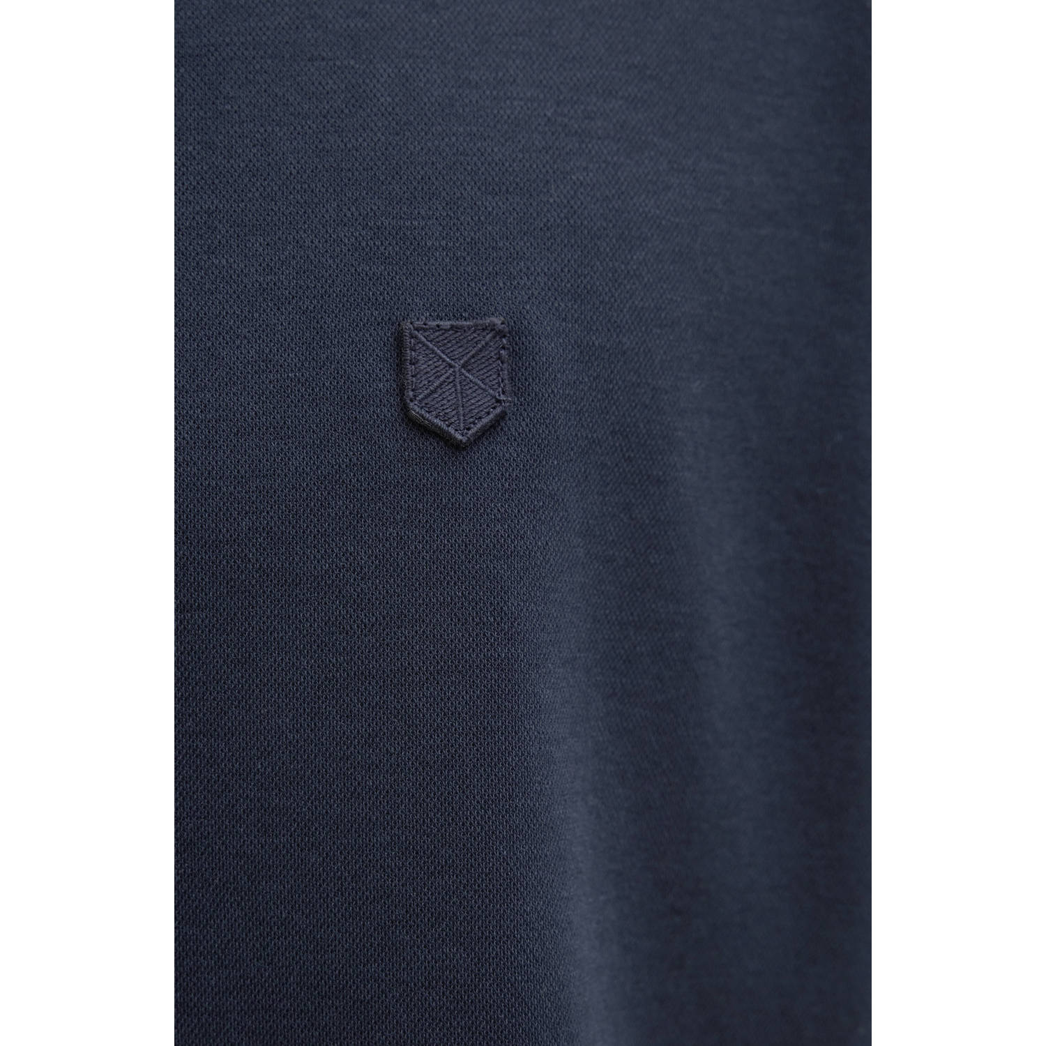 JACK & JONES PREMIUM regular polo gebreid donkerblauw