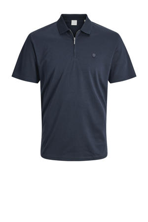 regular polo gebreid donkerblauw