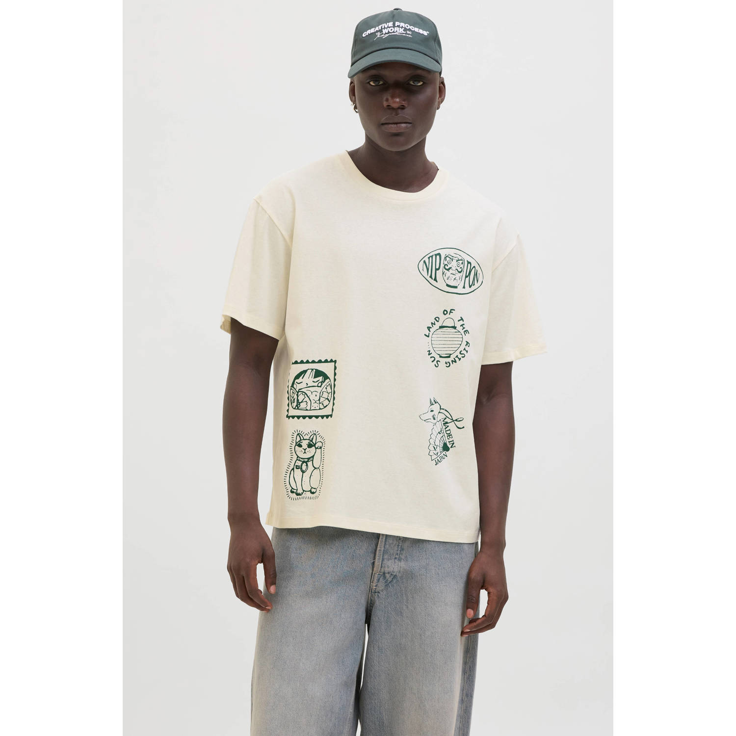 JACK & JONES ORIGINALS T-shirt ecru