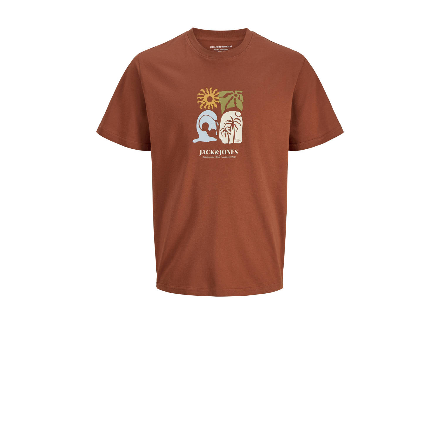 JACK & JONES ORIGINALS T-shirt roodbruin