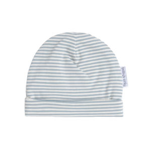 baby muts Stripe lichtblauw/off white