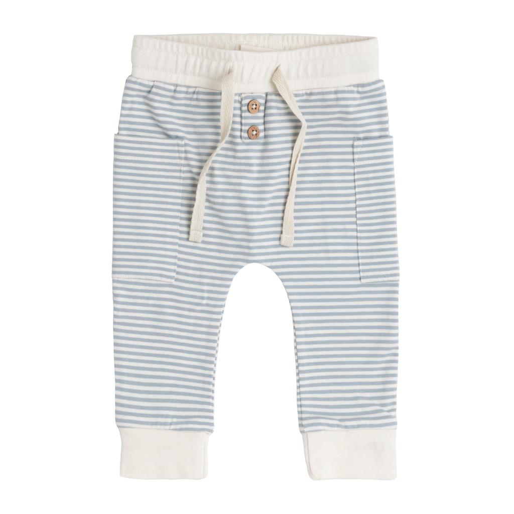 Blauw en witte Baby's Only baby broekje Stripe offwhite van katoen met regular fit, regular waist en strepenprint
