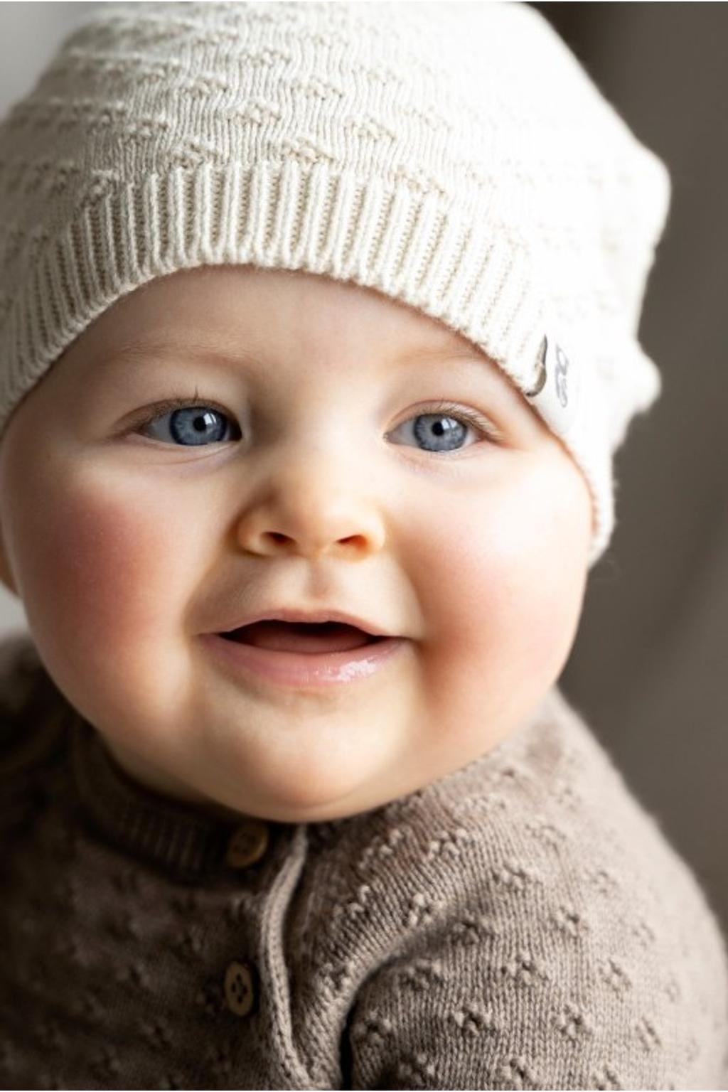 Ecru jongens en meisjes Baby's Only baby muts Miracle van katoen met effen