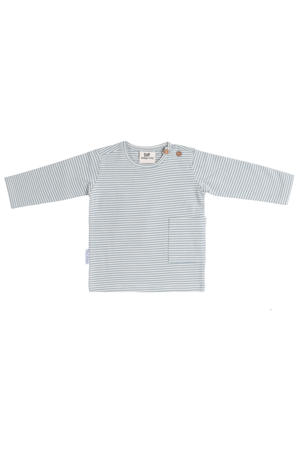 longsleeve Stripe lichtblauw/off white