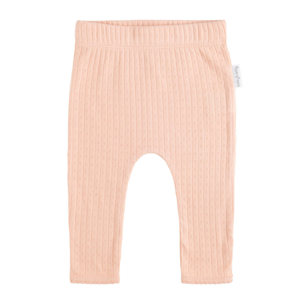 Roze meisjes Baby's Only regular babybroek van katoen met elastische tailleband en effen